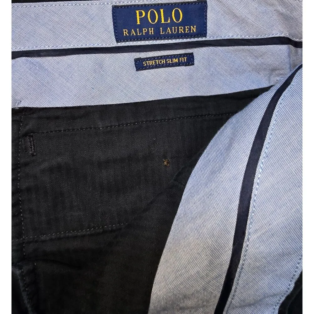 Ralph Lauren Polo Stretch Slim Fit Black Size 38 x 32 Men's Chino Pants - 54